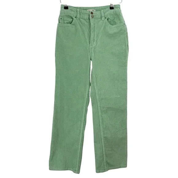 Billabong x The Salty Blonde CHILL OUT Corduroy WASHED GRASS PANTS WOMEN 26 - Picture 3 of 14